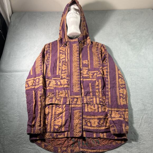 Y2k 2000s Gramicci Retro Anorak Patchwork Jacket Hoodie Mens Small Hawaiian VTG - Picture 2 of 16